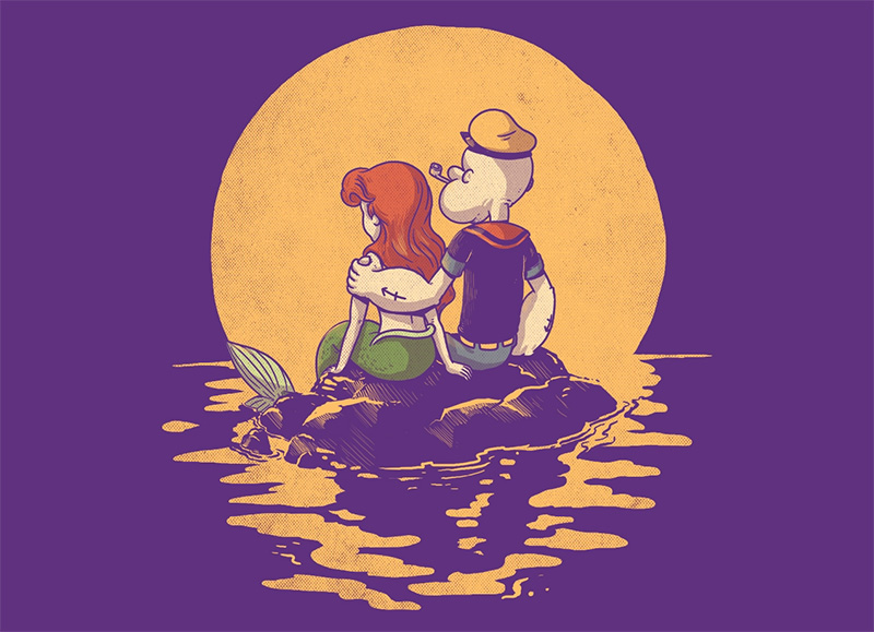 The mermaid and the sailor - Threadless