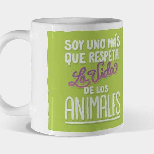 Mug amor animales