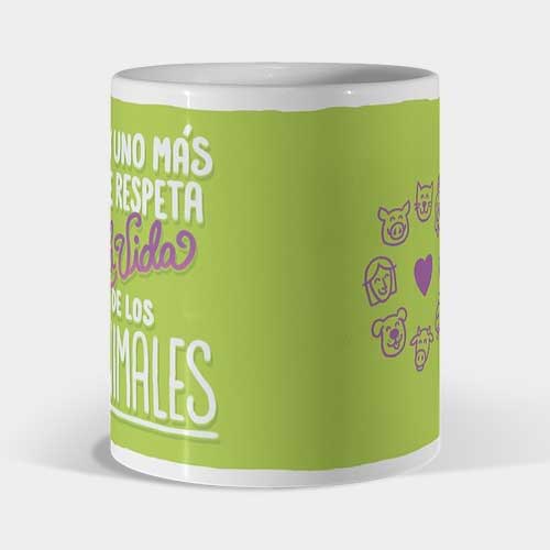 Mug amor animales