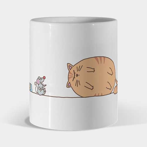 Mug gato glotón