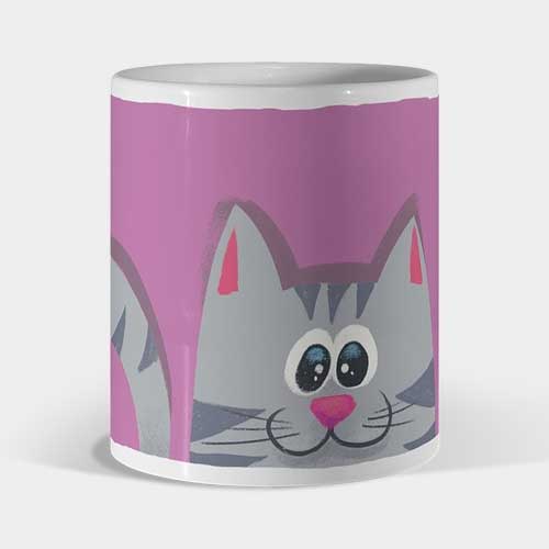 Mug gato morado