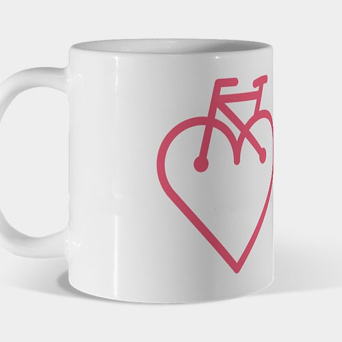 Mug bici corazón